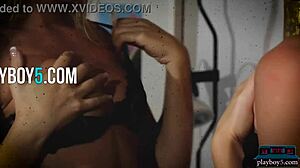 sexy canadian blonde katie jean playboy softcore striptease undress