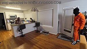 Big Black Cock Ravages Convicts Huge Ebony Tits And Ass Bareback!