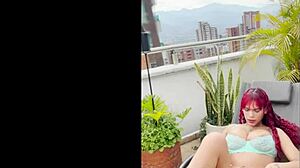 Scarlette Flame's huge tits bounce as fat cock creams her tight 18+ latina pussy... oh man