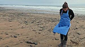 silvia soprano's rough beach domination slaps and spits kinky