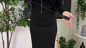 bdsm teacher spanks big ass mature in lingerie heels