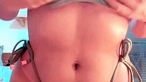 amateur femdom licks pussy deepthroats while fingering natural tits