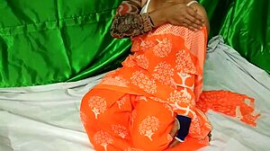 watch auntie's hairy indian pussy get fucked outdoors