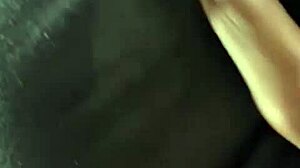 Black Babe Plays with Pink Pussy in Tight Dress on Big Black Cock