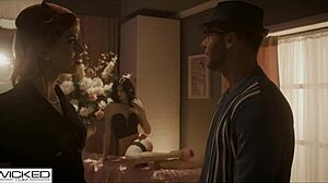 smokin' blonde babe bends over for sloppy deepthroat then gets tight pussy pounded doggystyle