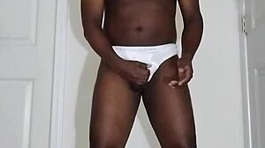 My first masturbation since august 24th wearing white underwear solo ass play