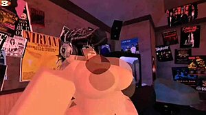 Big-Ass White Girl Takes Bareback Demon Pounding