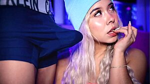 my friend's thick cock swells rock hard from my teasing grip