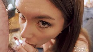 Liz Ocean's Amazing Blowjob on Big Cock Leads to Pink Pussy Fuck