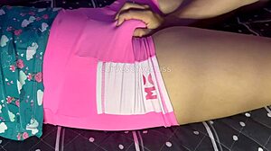 she deserved it... caught stepdaughter's hairy pussy bulging in leggings workout