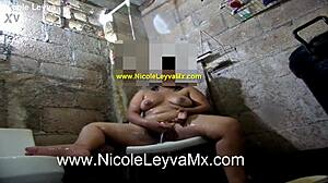 Nicoleleyvamx bbw mexicana shares free amateur shower bathing content for fans
