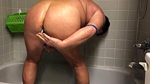 shower toy vibrator warms up wet ass play