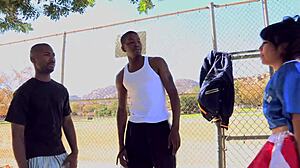 fucking that hot asian mom bent over on the bed