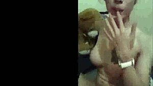 Big Shooter Ladyboy Crossdresses for Intense Transsexual Release