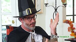 Caught family thanksgiving 4some daddy milf teen squirting orgy