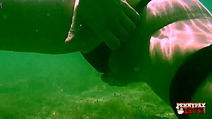 Penny pax strips teases rips clothes for horny underwater pussy gaping solo