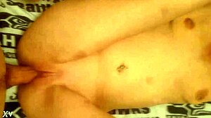 How's that monster cock wrecking her little pussy?