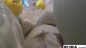 sexy nadia why take bath with rubber duckies in your wet pussy??