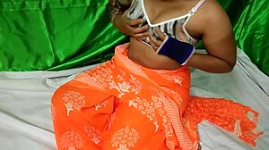 watch auntie's hairy indian pussy get fucked outdoors