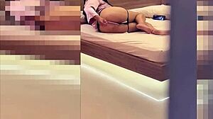 spying on horny stepmom i jerk off on her back unnoticed