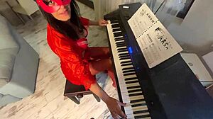 milfycalla worships piano teacher's throbbing cock with her huge ass