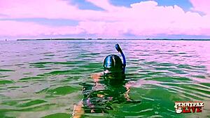 Penny pax strips teases rips clothes for horny underwater pussy gaping solo