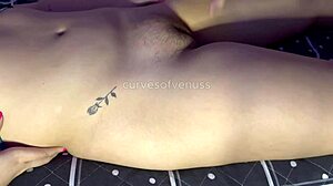 she deserved it... caught stepdaughter's hairy pussy bulging in leggings workout