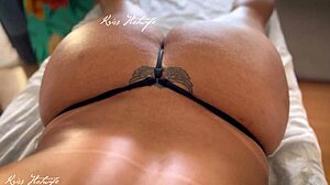 topless massage tiny bikini barely hides pussy 😈 masseur stares