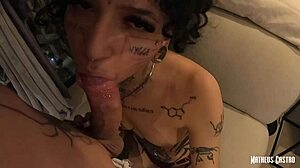 fucking my new pierced nipple neighbor teen with facial cumshot finish