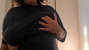 stepmom's huge natural tits invade my room for taboo ride