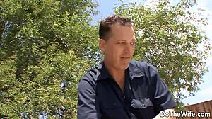 My wife AJ Estrada fucks buddy deep while cuckold stares hungry