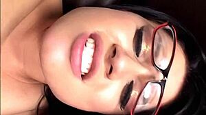 Eva Angelina Keeps Glasses On Hard Driving One-On-One Fuck