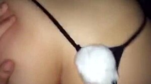 hey bunny with huge latina ass puts thong aside for rough doggystyle big cock riding pov