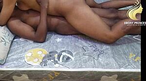 Ebony Princess Bent Over Big Black Cock Doggystyle Double Penetration Group Fuck Fest