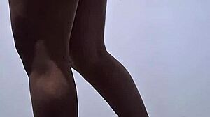 Husband captures wife scrubbing floor in skimpy outfit