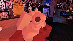 Big-Ass White Girl Takes Bareback Demon Pounding