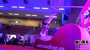 i teased with a sexy striptease and sensual pole dance on holiday