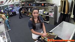 Wanna see amateur student bend over desk for pawn broker's cash fuck?!