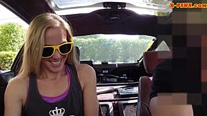 Blonde Bimbo's Petite Body Shakes from Nasty Pawn Dude's Hardcore Pounding