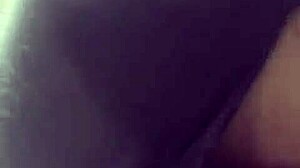 Black Babe Plays with Pink Pussy in Tight Dress on Big Black Cock