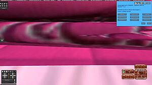 Hot girl in pink gloves and boots fucks second life.