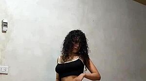 voyeur spies athletic colombian model undressing perfect tits outdoors