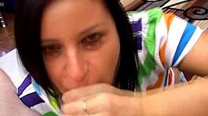 Young Brunette Craves Cock Sucking And Licking