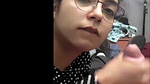 handjob ends with thick load in his palm