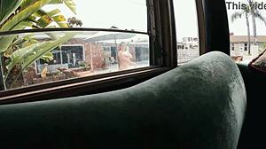 GIGI BREEZE CAUGHT NAKED SUNBATHING BY THE POOL!