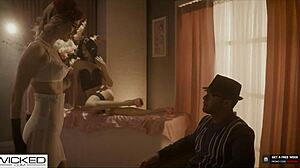 smokin' blonde babe bends over for sloppy deepthroat then gets tight pussy pounded doggystyle