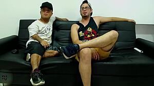 Young Brunette Ends Up in Taboo Trio Creampie Orgy