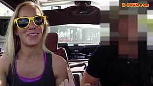 Blonde Bimbo's Petite Body Shakes from Nasty Pawn Dude's Hardcore Pounding