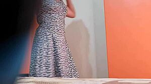 heart races spying colombian stepsister's slow undress revealing curves