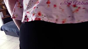 Step Sister's Big Natural Tits And Round Ass Crave Cock